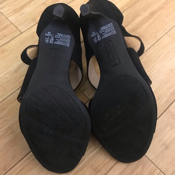 Christián Siriano shoes black cross crossed hells , black suede - Picture 11 of 12